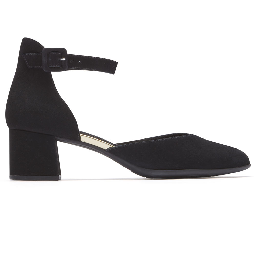 Rockport Pumps Dam Svarta - Total Motion Novalee Retro - OLAFU2607